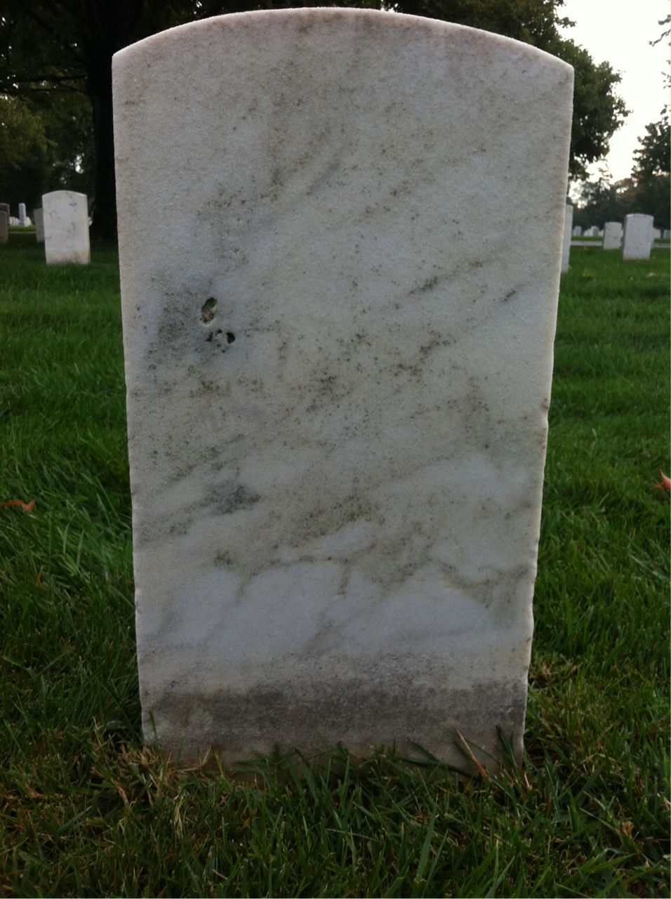Back of headstone — David Murdock