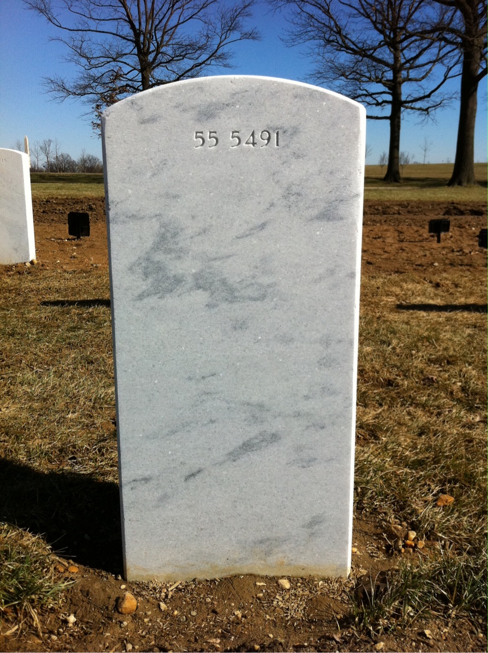 Back of headstone — Gary Baciuska