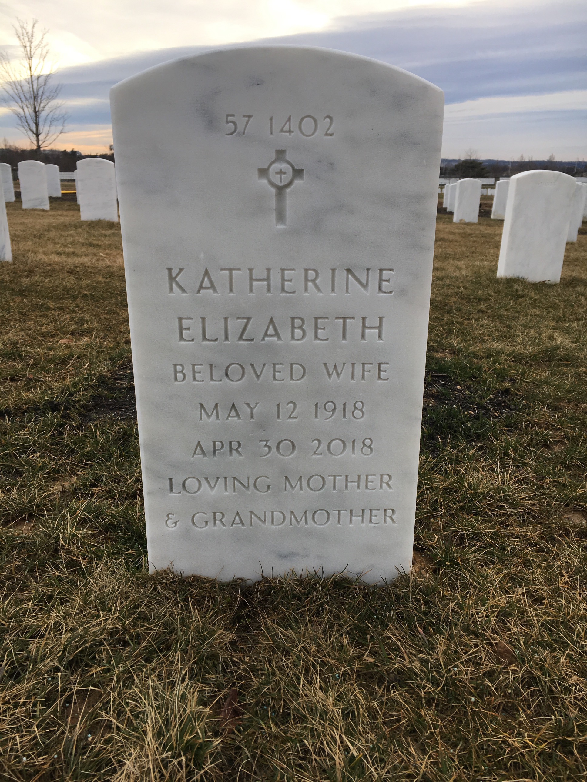 Back of headstone — Dorrance Anderson