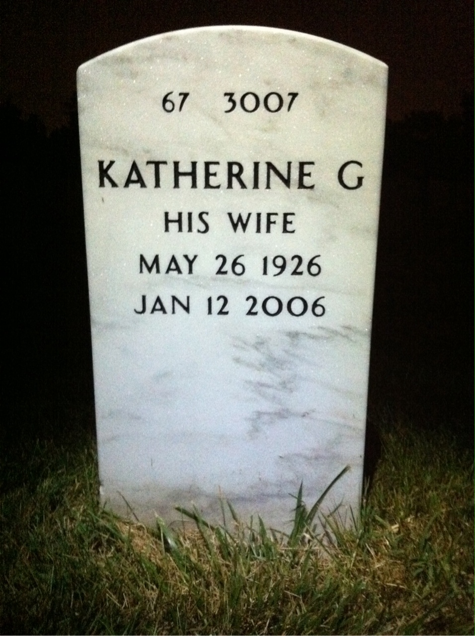 Back of headstone — Alvin Potee