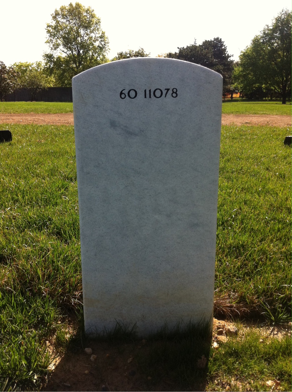 Back of headstone — Nathan W Hall