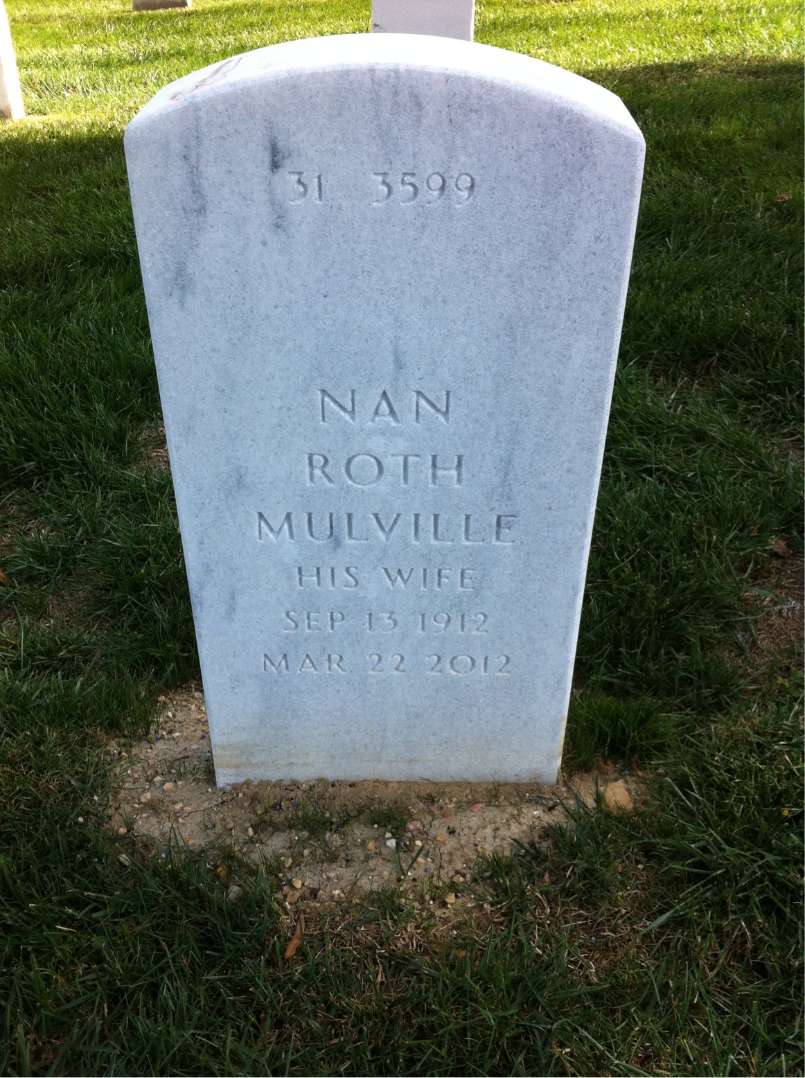 Back of headstone — Grayson Baker