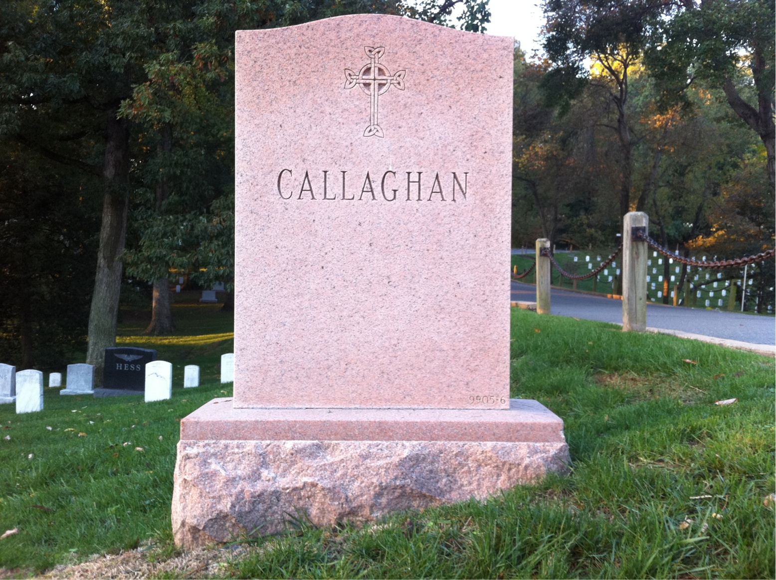 Back of headstone — James Callaghan