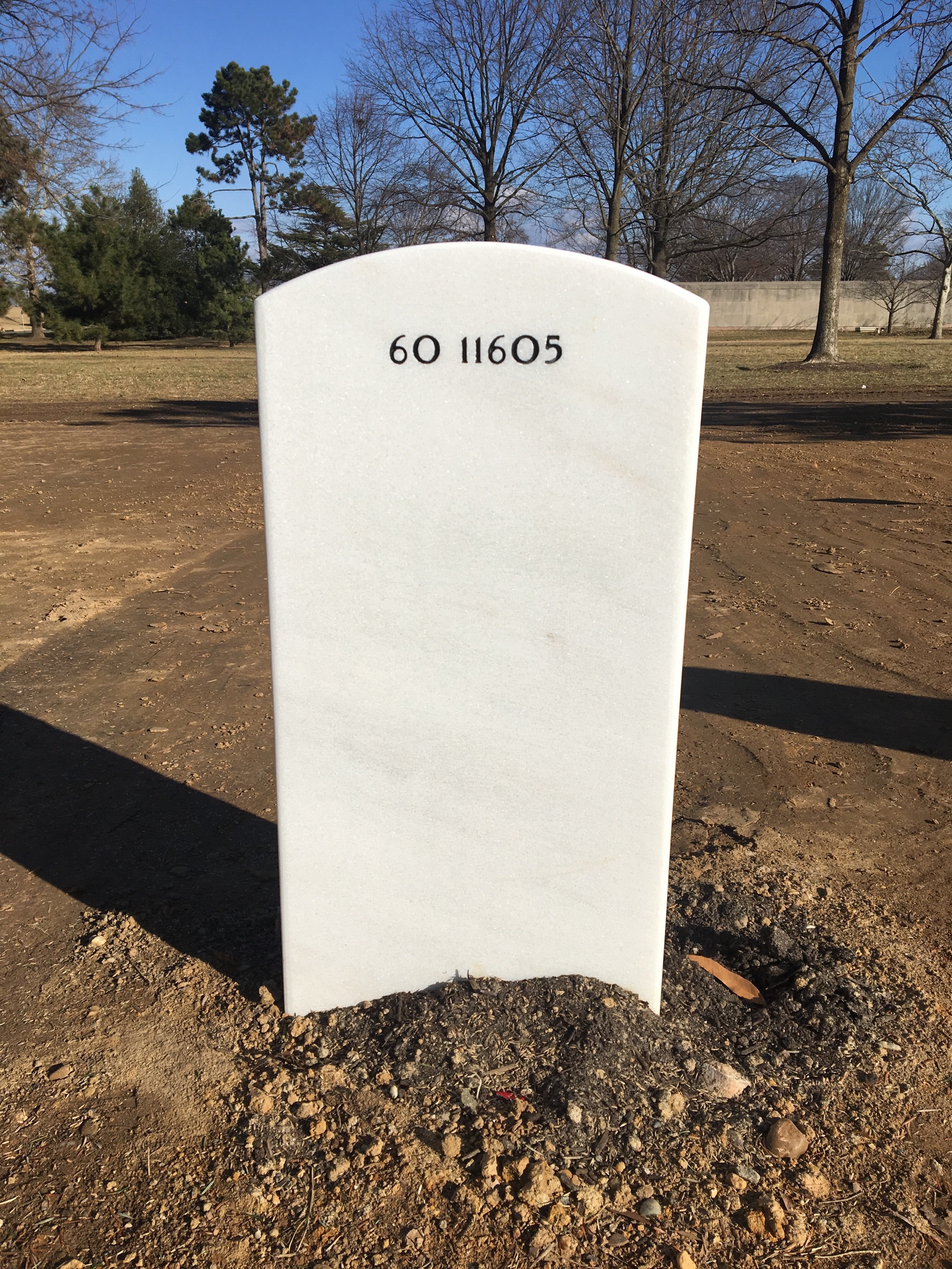 Back of headstone — Logan Melgar