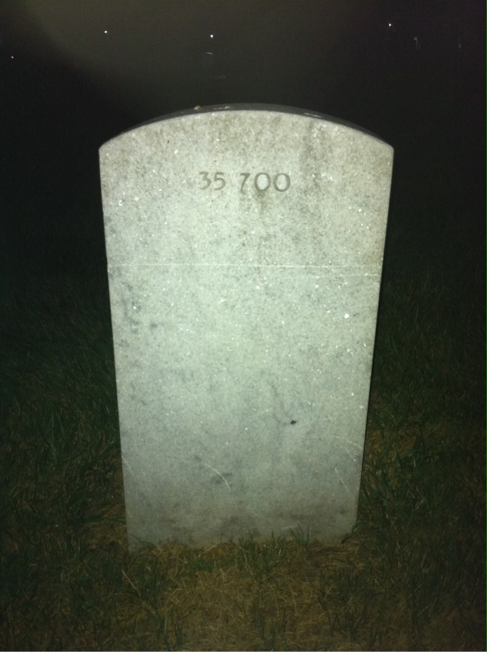 Back of headstone — Charlie Blair