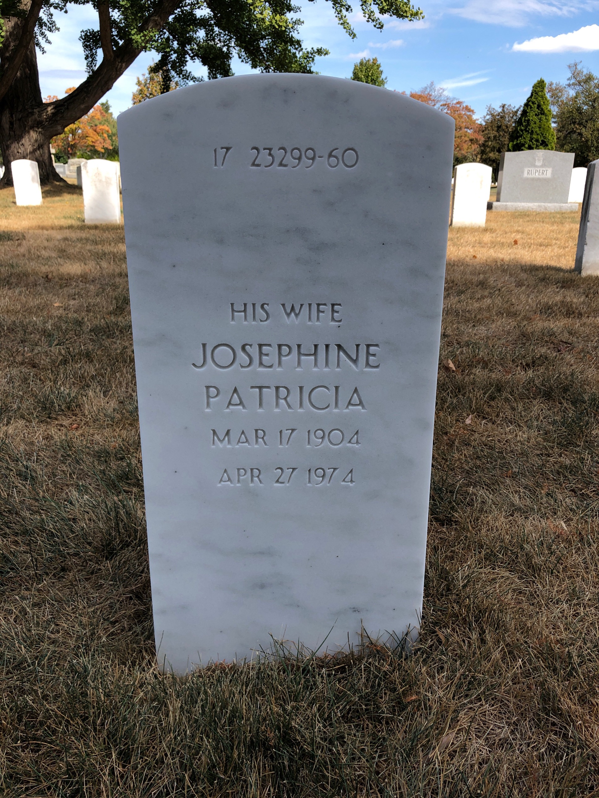 Back of headstone — Julius Atchison