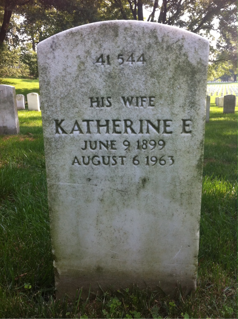 Back of headstone — William W Edwards