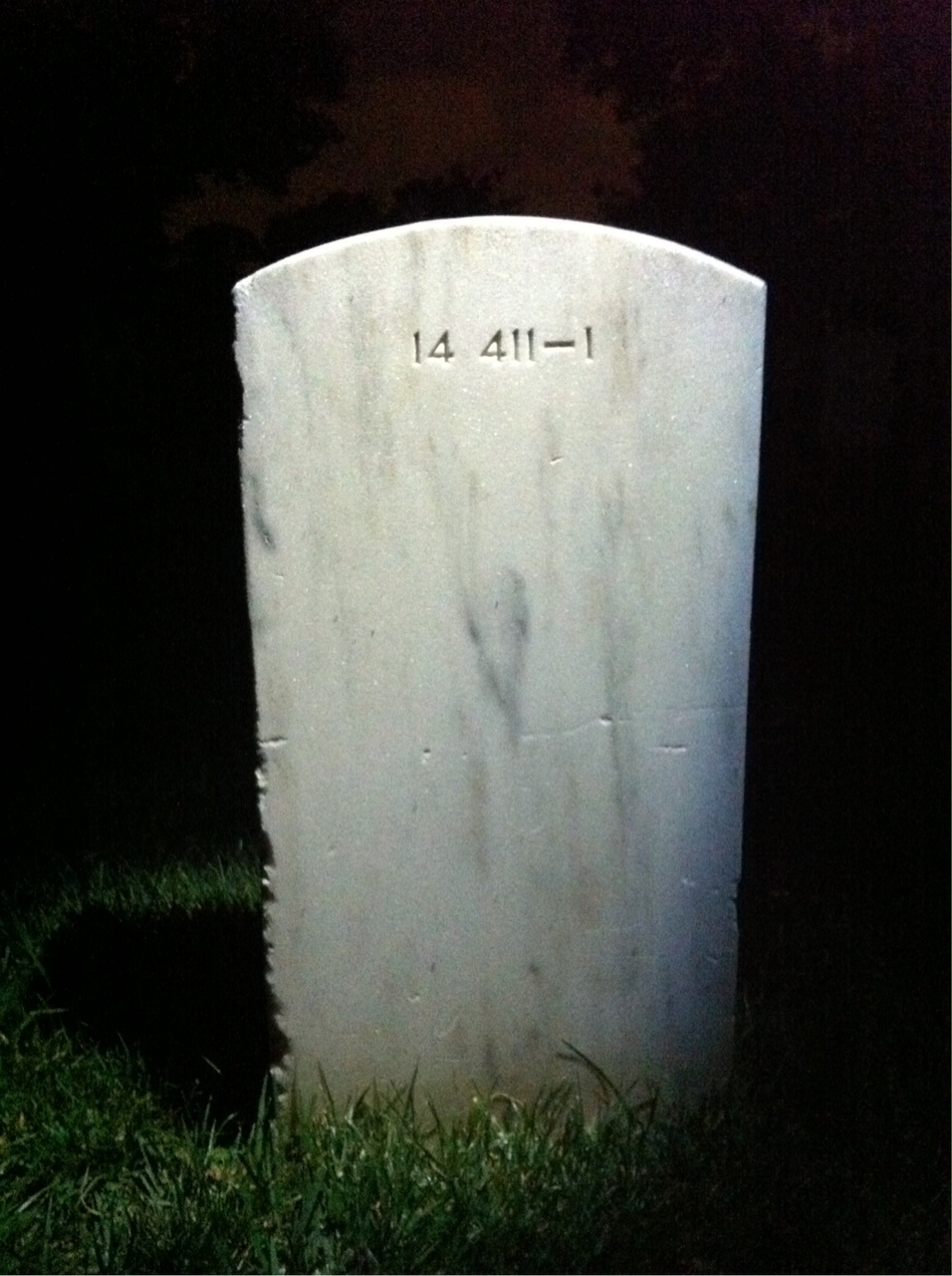 Back of headstone — John Anderson