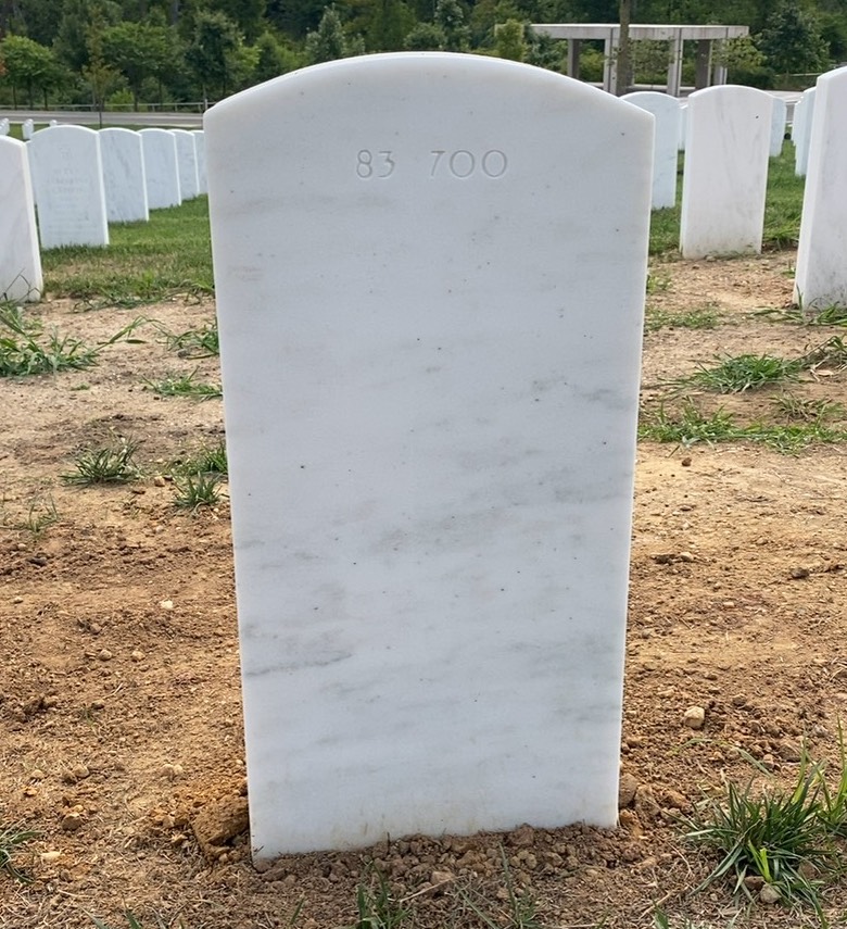 Back of headstone — Walter Dunnington Shields