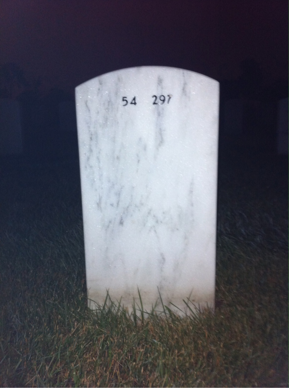 Back of headstone — Delwyn Ritzdorf