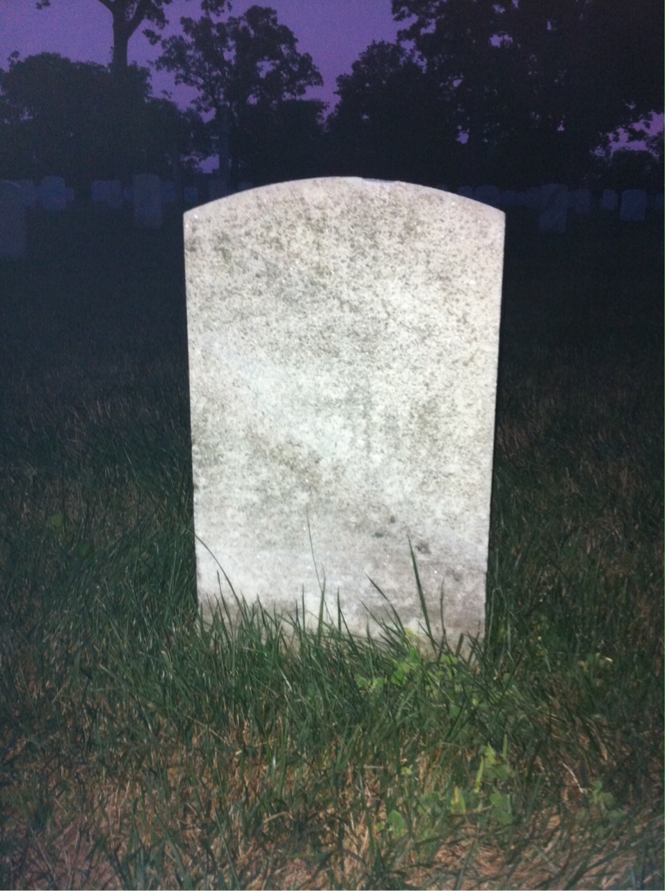 Back of headstone — W Bennett