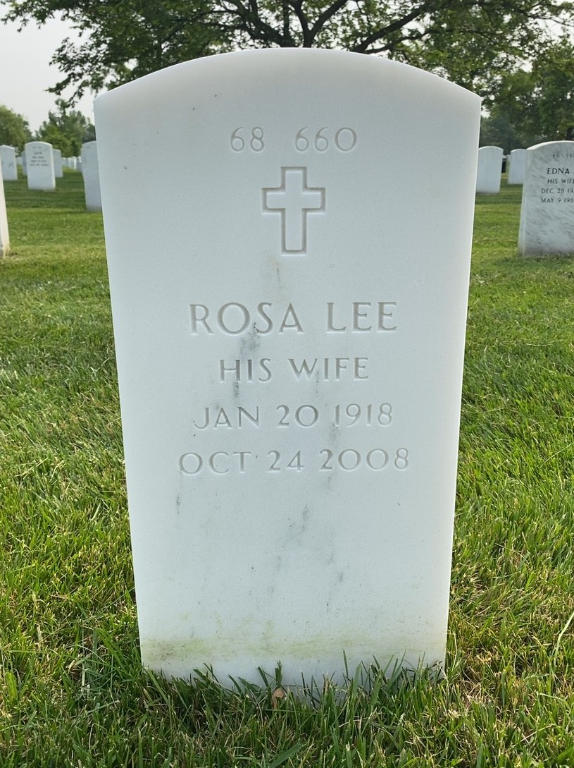 Back of headstone — Oscar Torbett