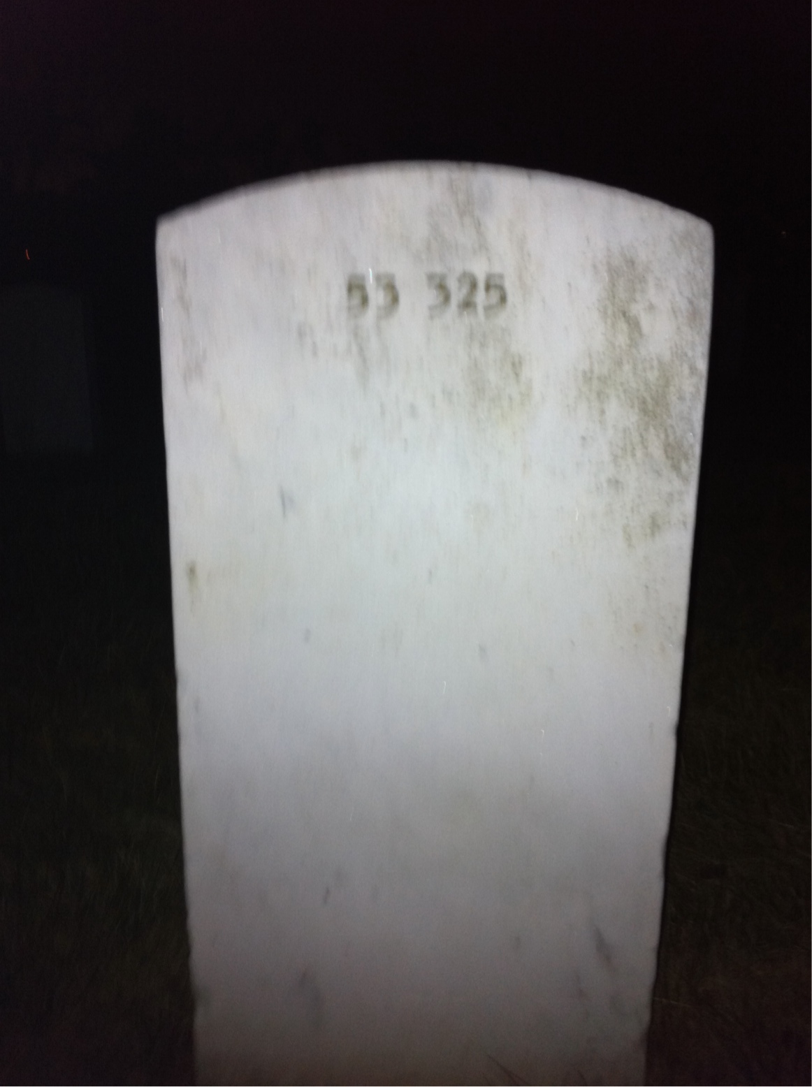 Back of headstone — Thomas Alldredge