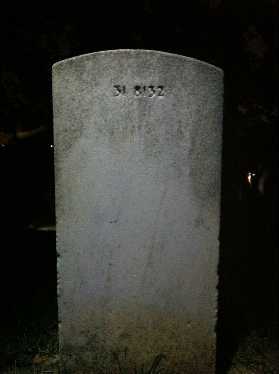 Back of headstone — Leah Bachman