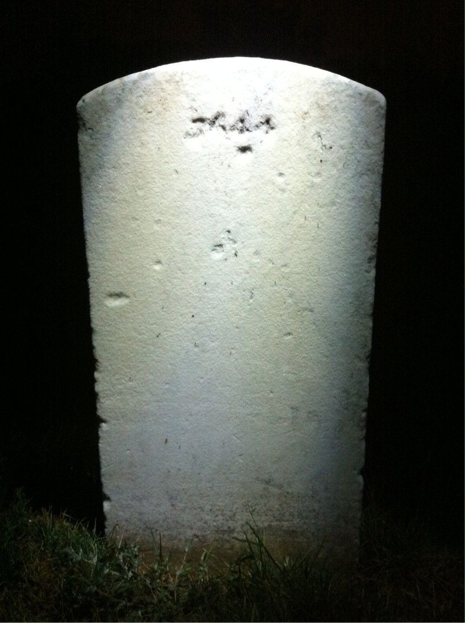 Back of headstone — Thomas Molloy