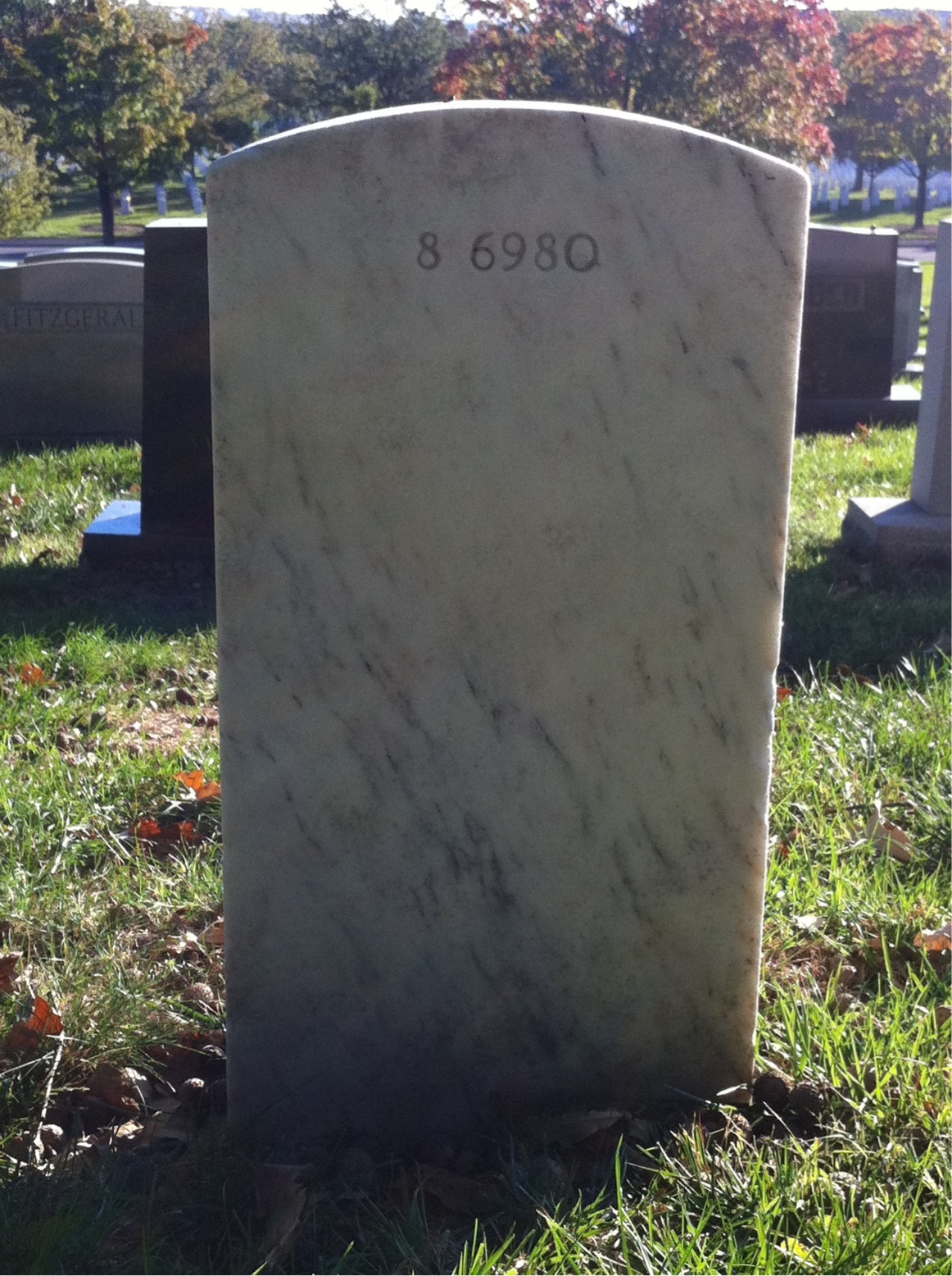 Back of headstone — Thomas Blair