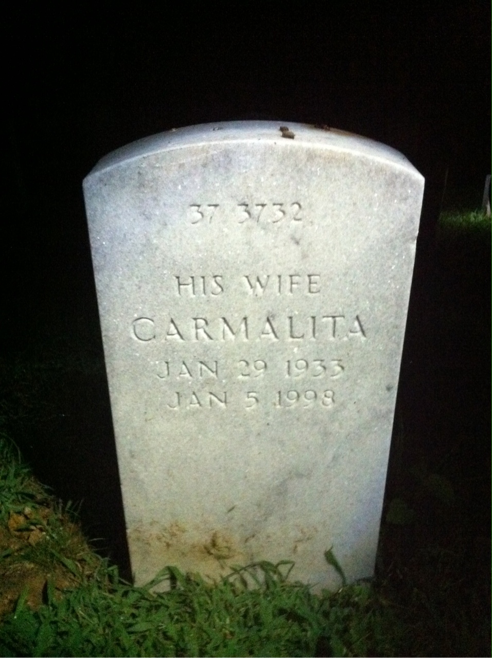 Back of headstone — Thomas Russell Finan