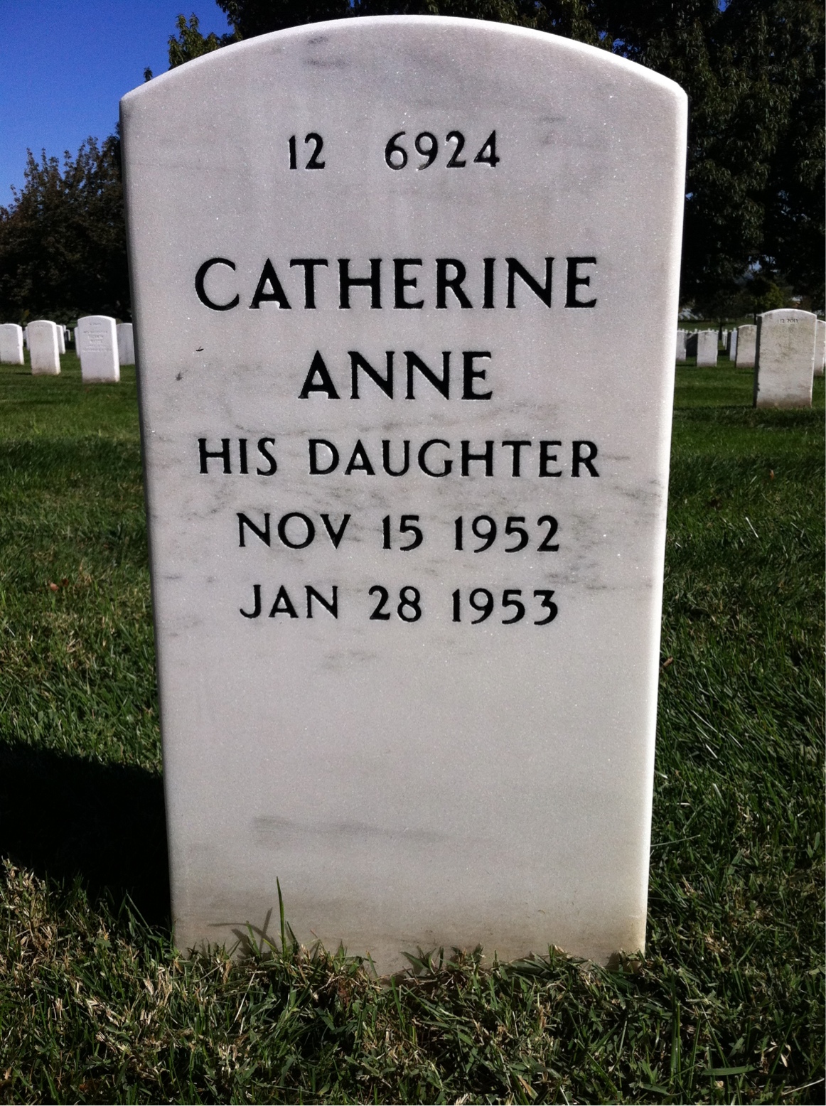 Back of headstone — James Christian