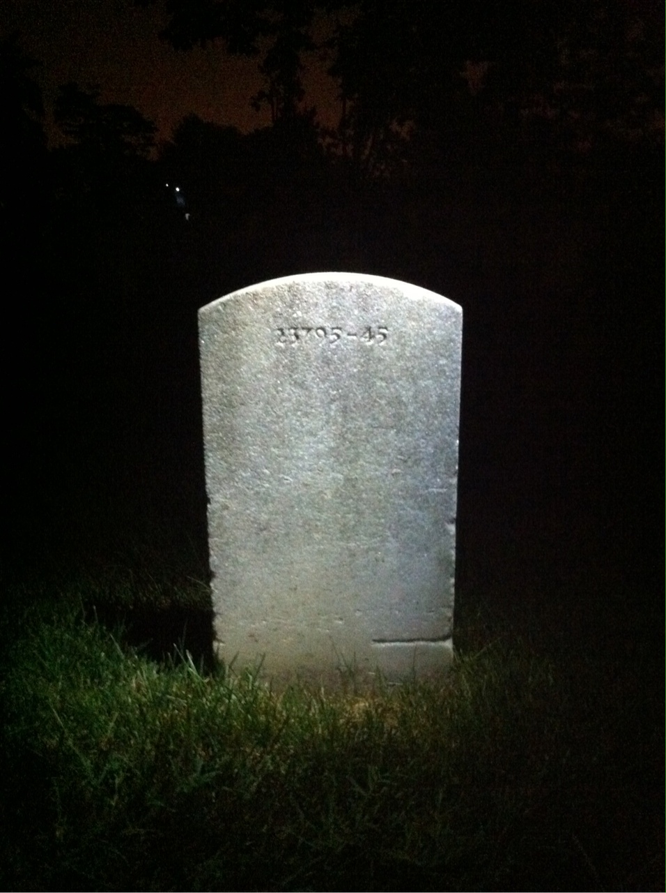 Back of headstone — John Middleton