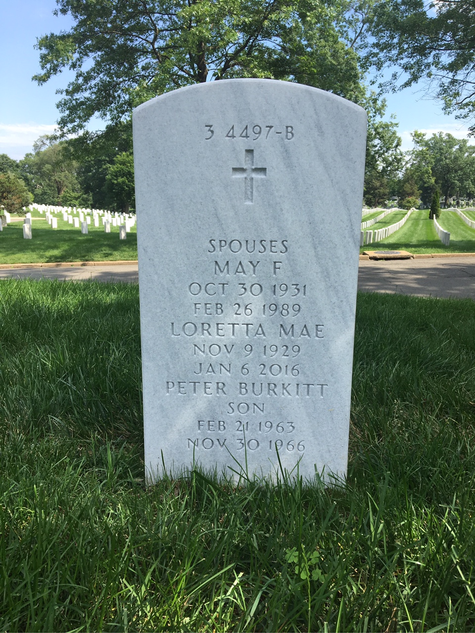 Back of headstone — John Sinclair