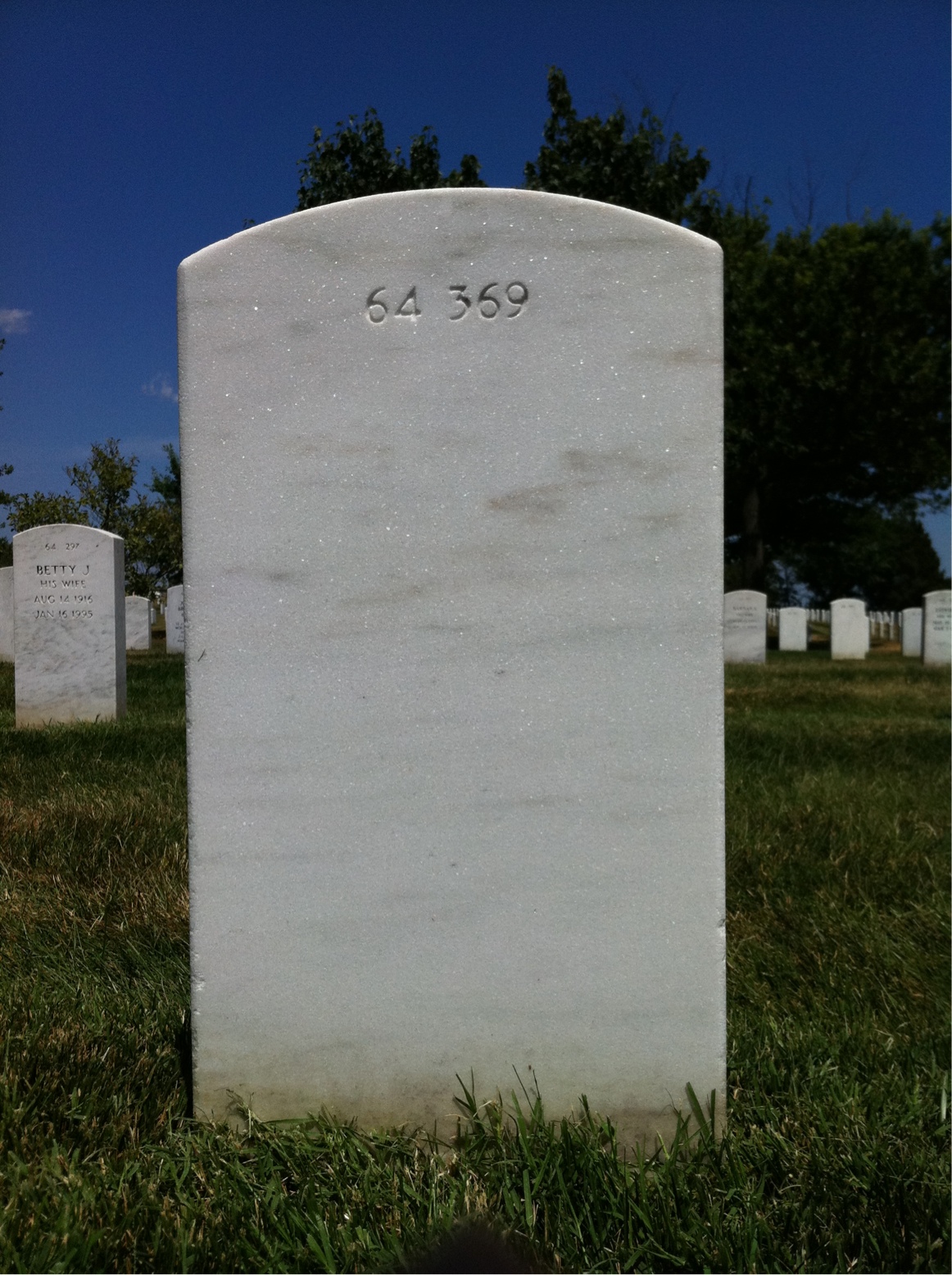 Back of headstone — Theodore R Fredley