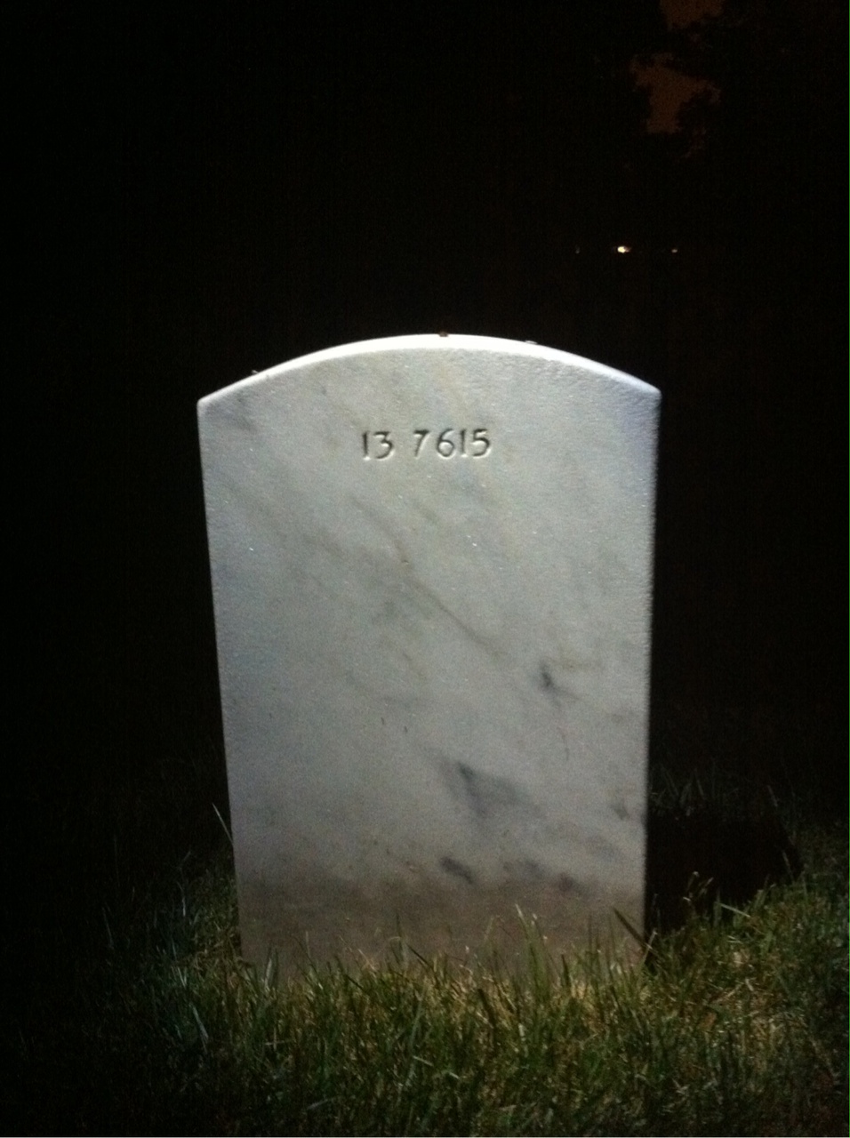 Back of headstone — Harvey Mills