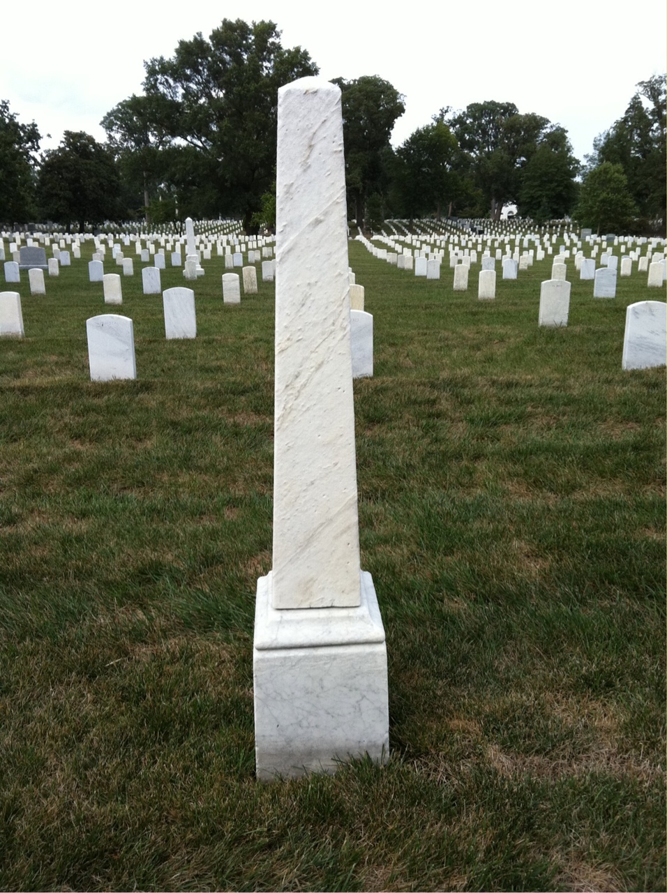 Back of headstone — W Baldwin