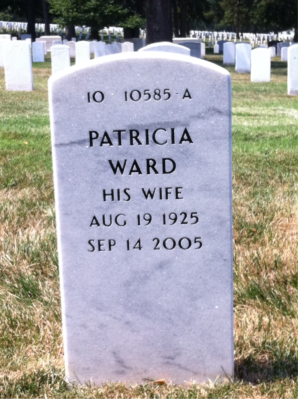 Back of headstone — James Buck