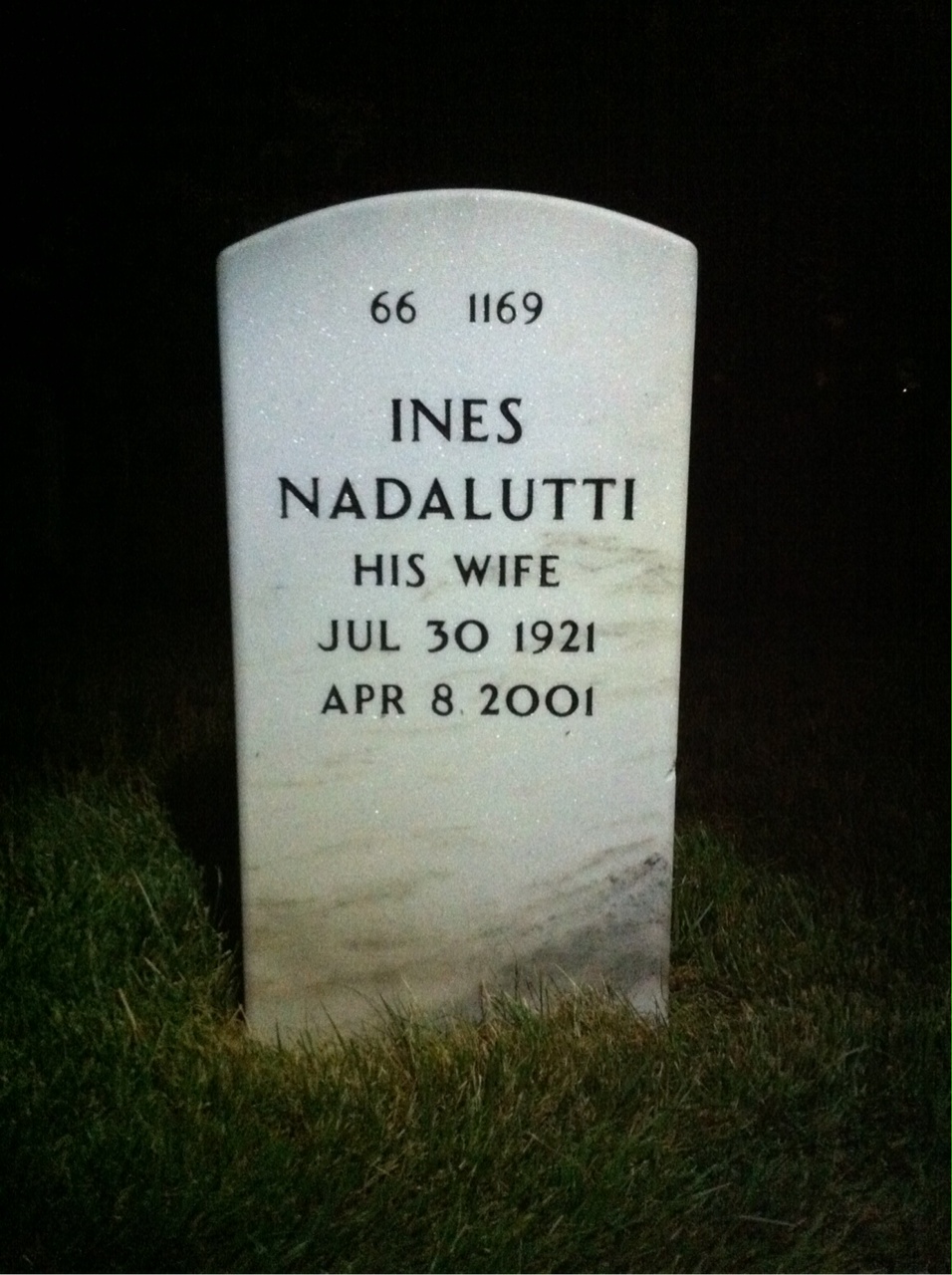 Back of headstone — Kenneth Hentges