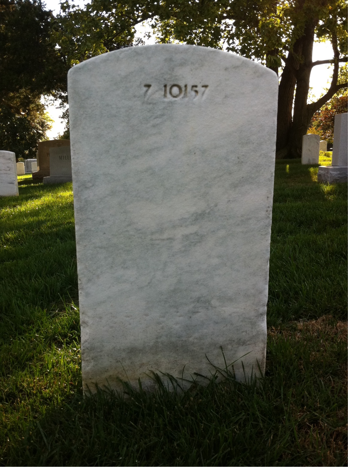 Back of headstone — Charles Ayars
