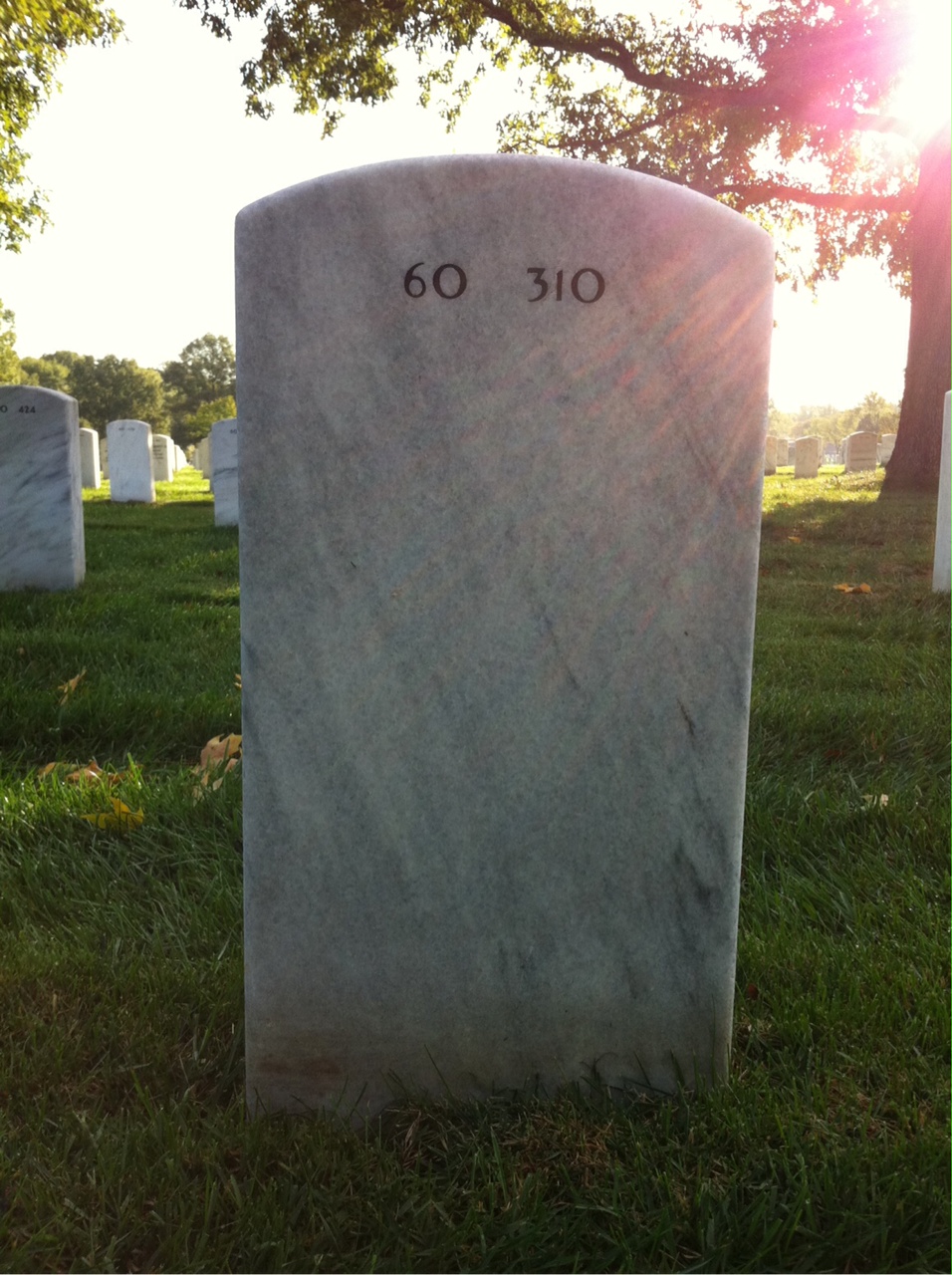 Back of headstone — Harold Hoskin