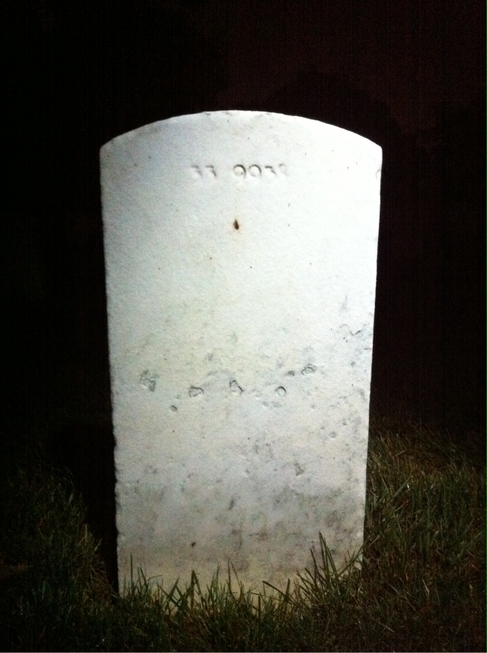 Back of headstone — Agnes Little