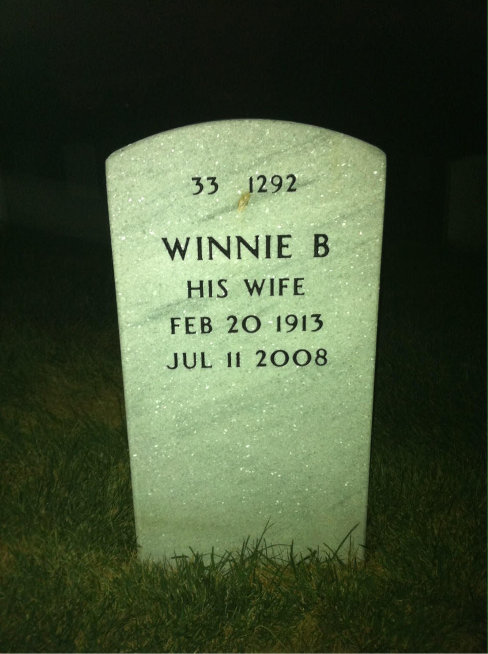 Back of headstone — Julian Nelson