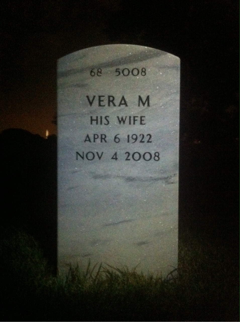 Back of headstone — Joseph Shomon