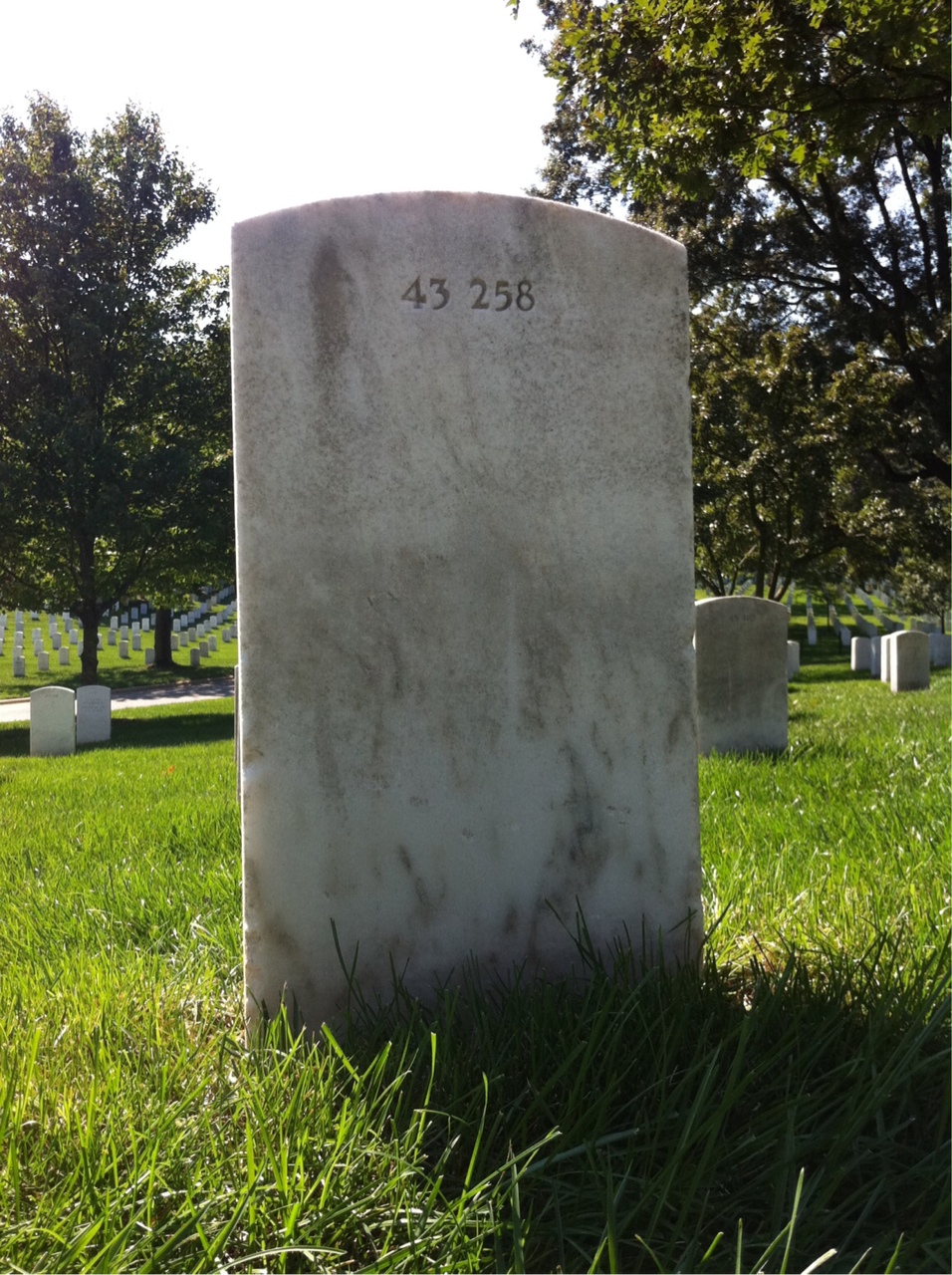 Back of headstone — Marion Morton