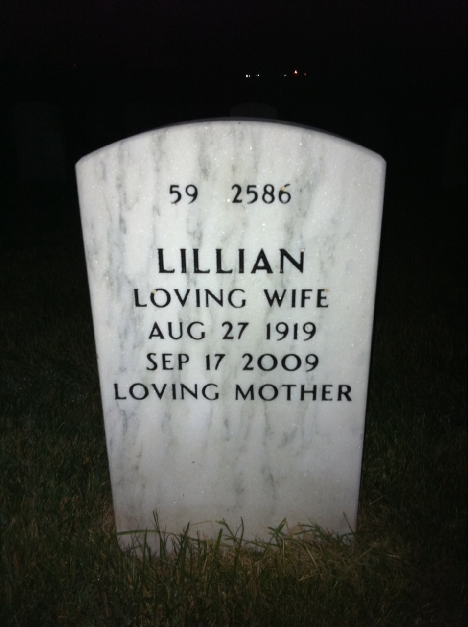 Back of headstone — Bernard Kalisky