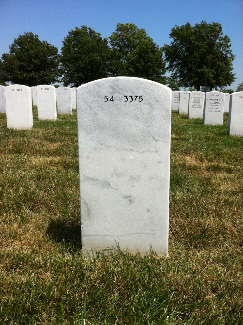 Back of headstone — Carl Woodman