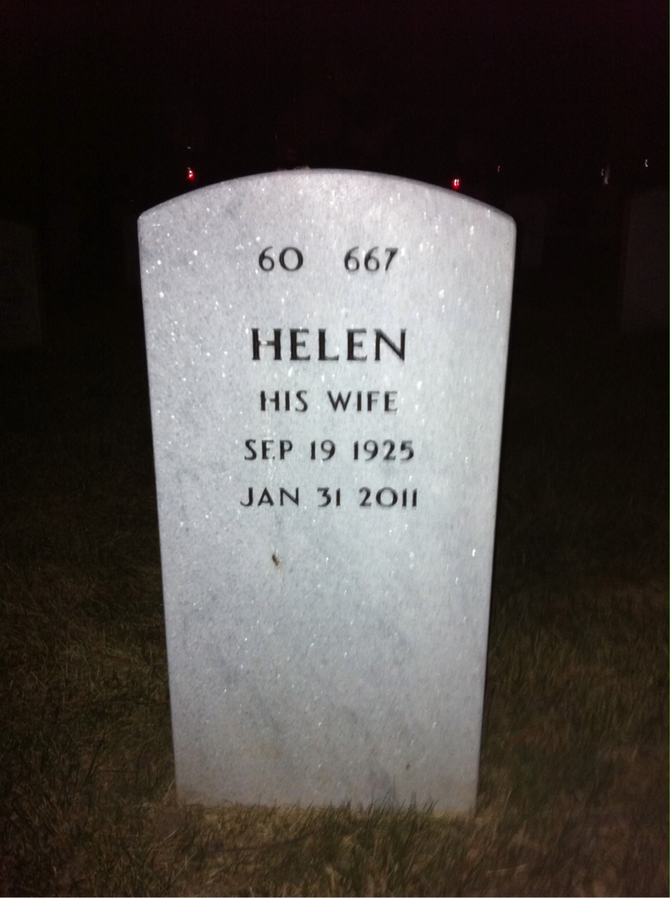 Back of headstone — Robert Ventres