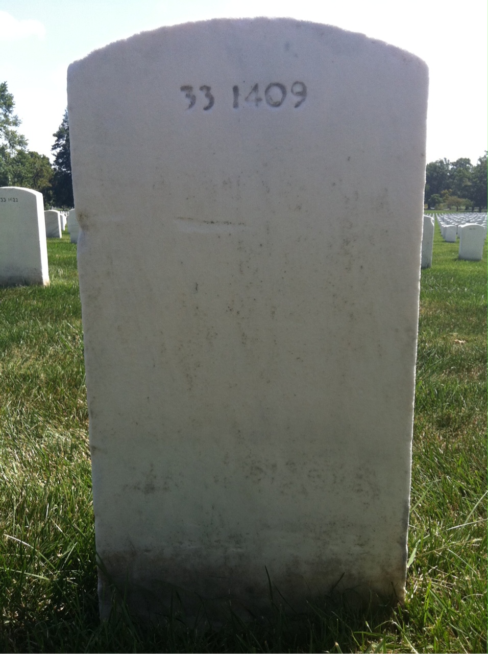Back of headstone — William Kelly
