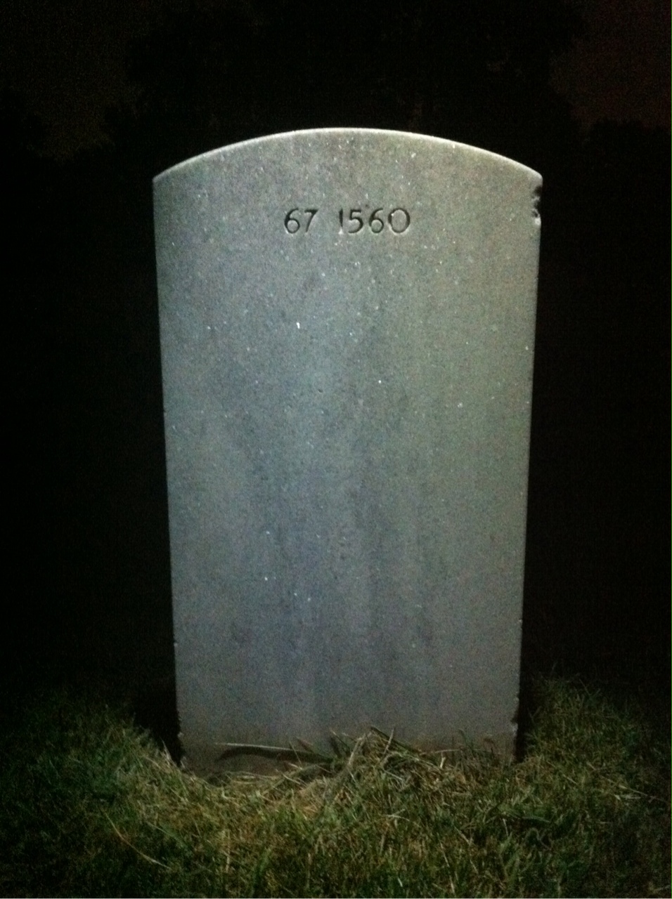 Back of headstone — Elmer Croft