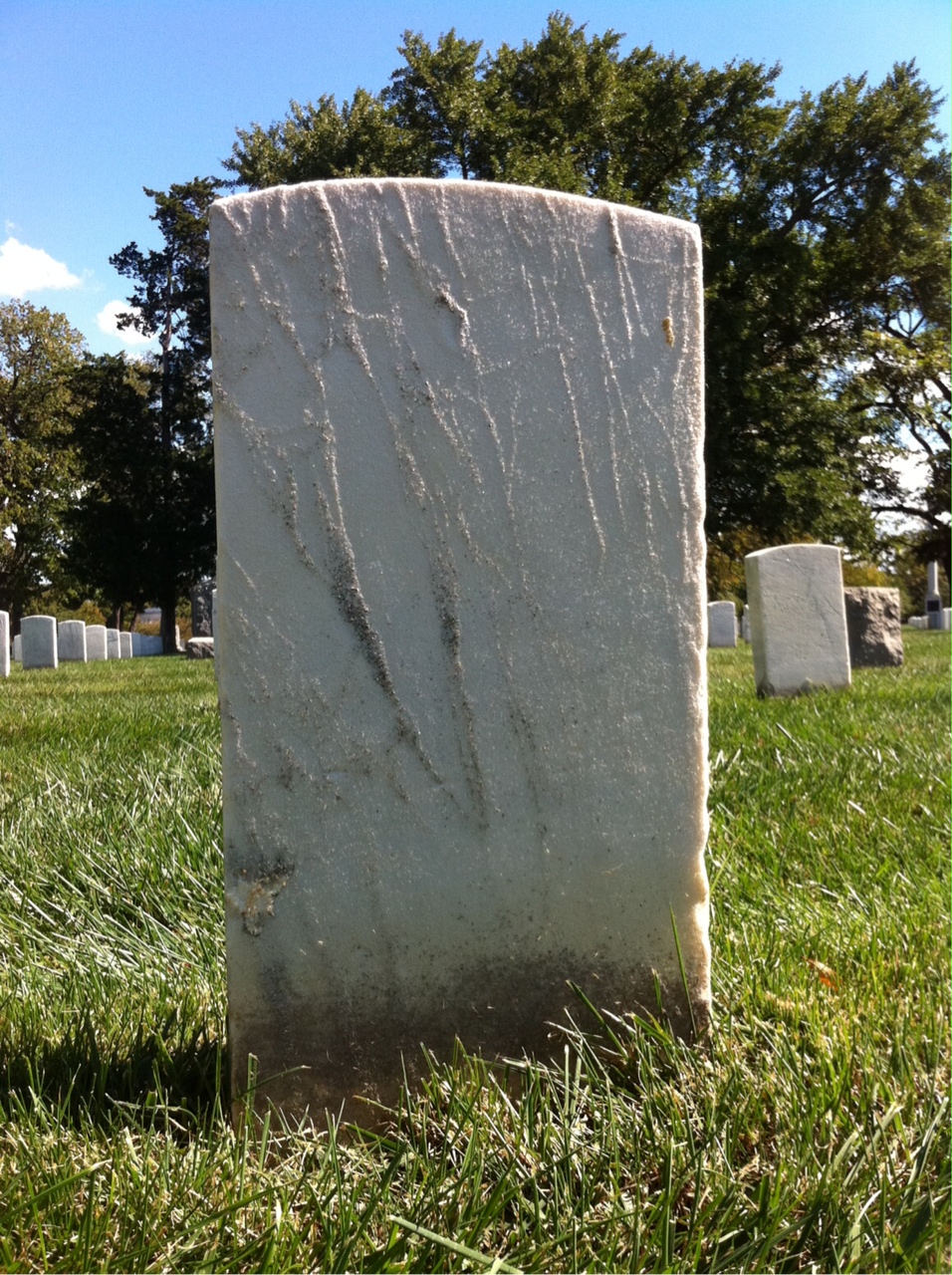 Back of headstone — William Bailey