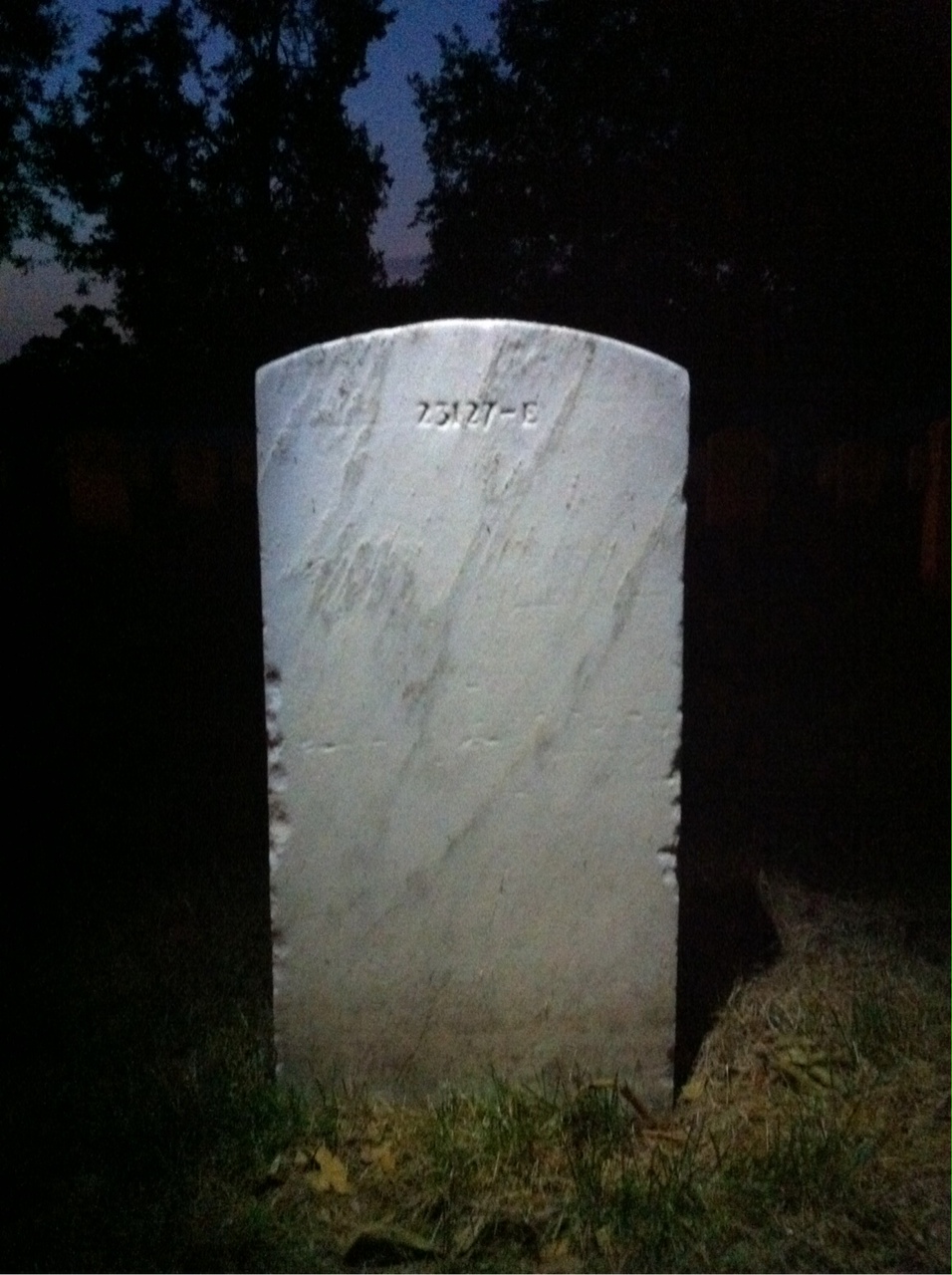 Back of headstone — Mont Autrey