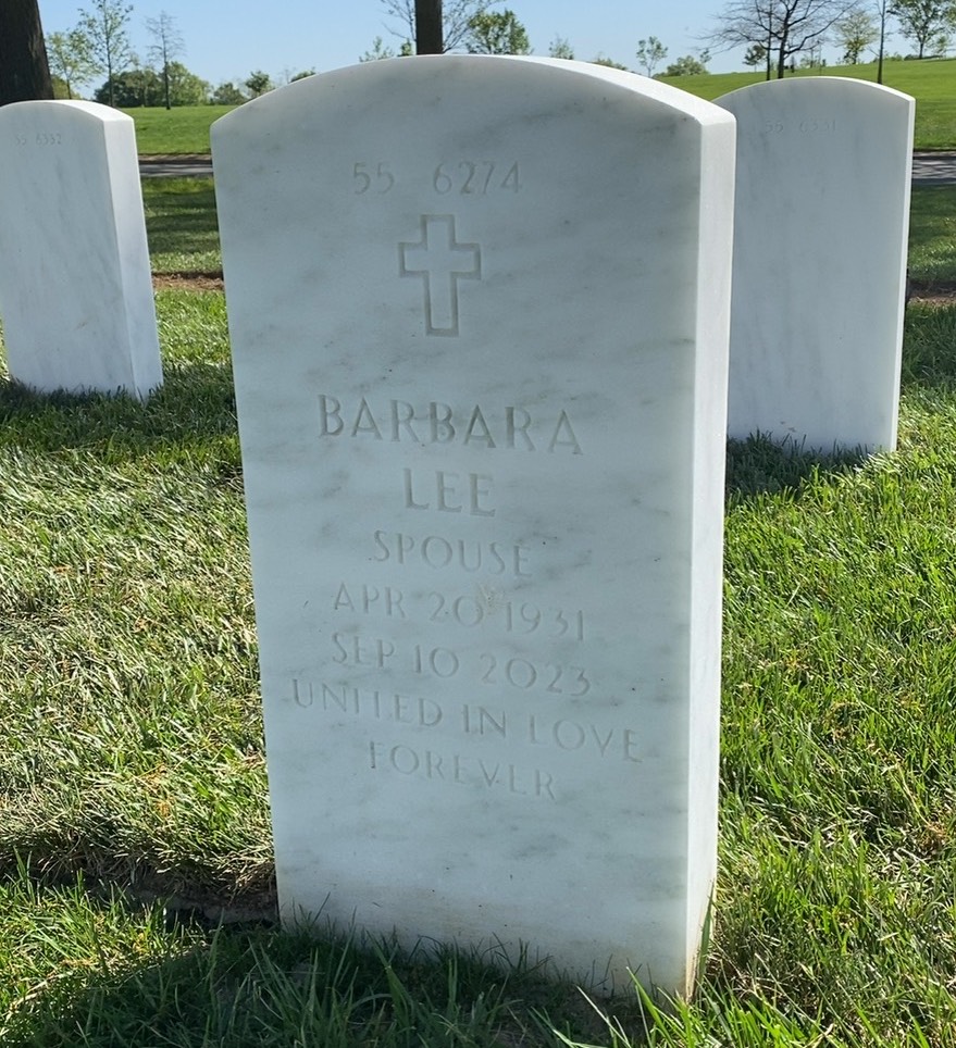 Back of headstone — Larry Moen