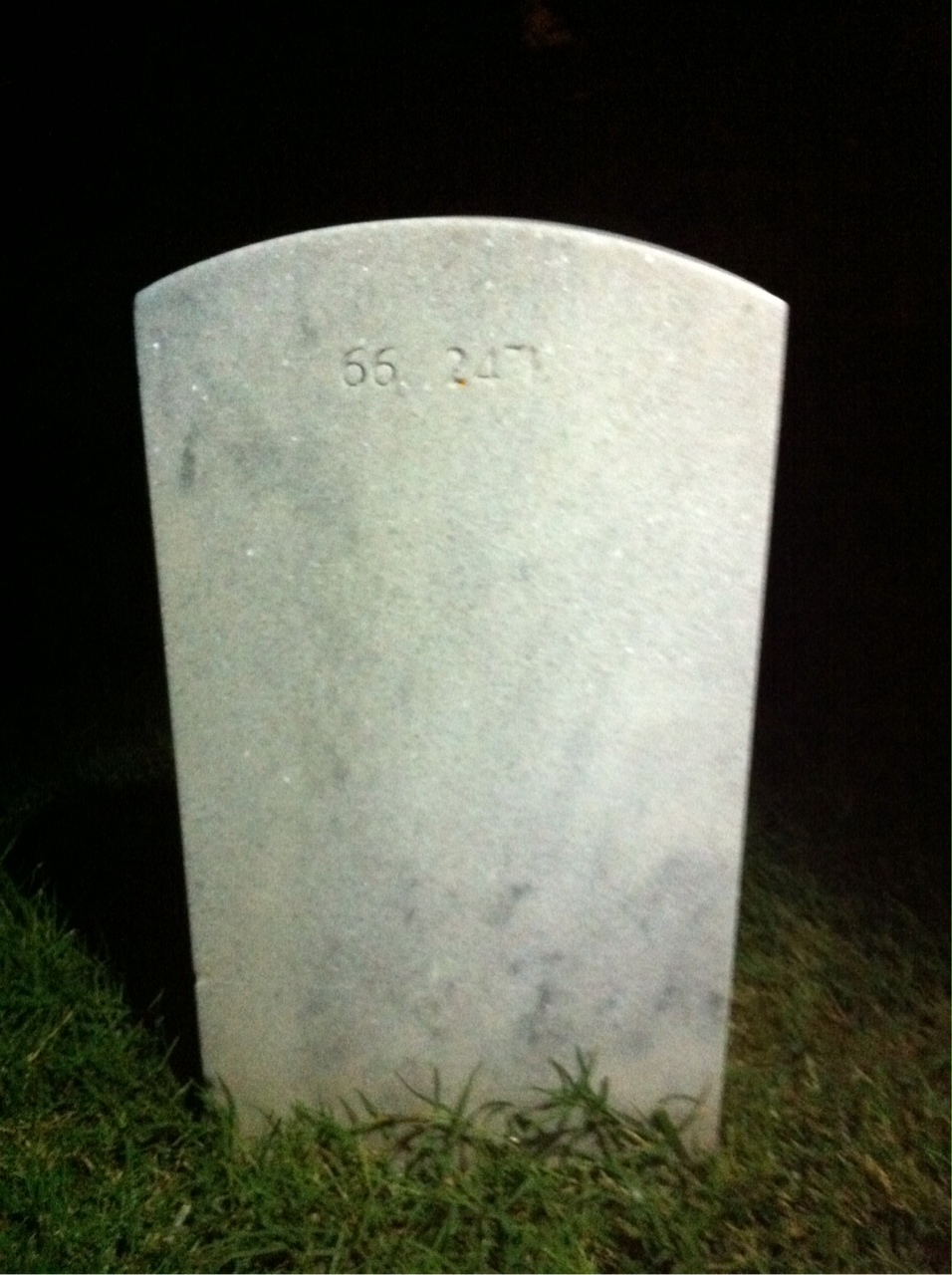 Back of headstone — Laurence Anderson