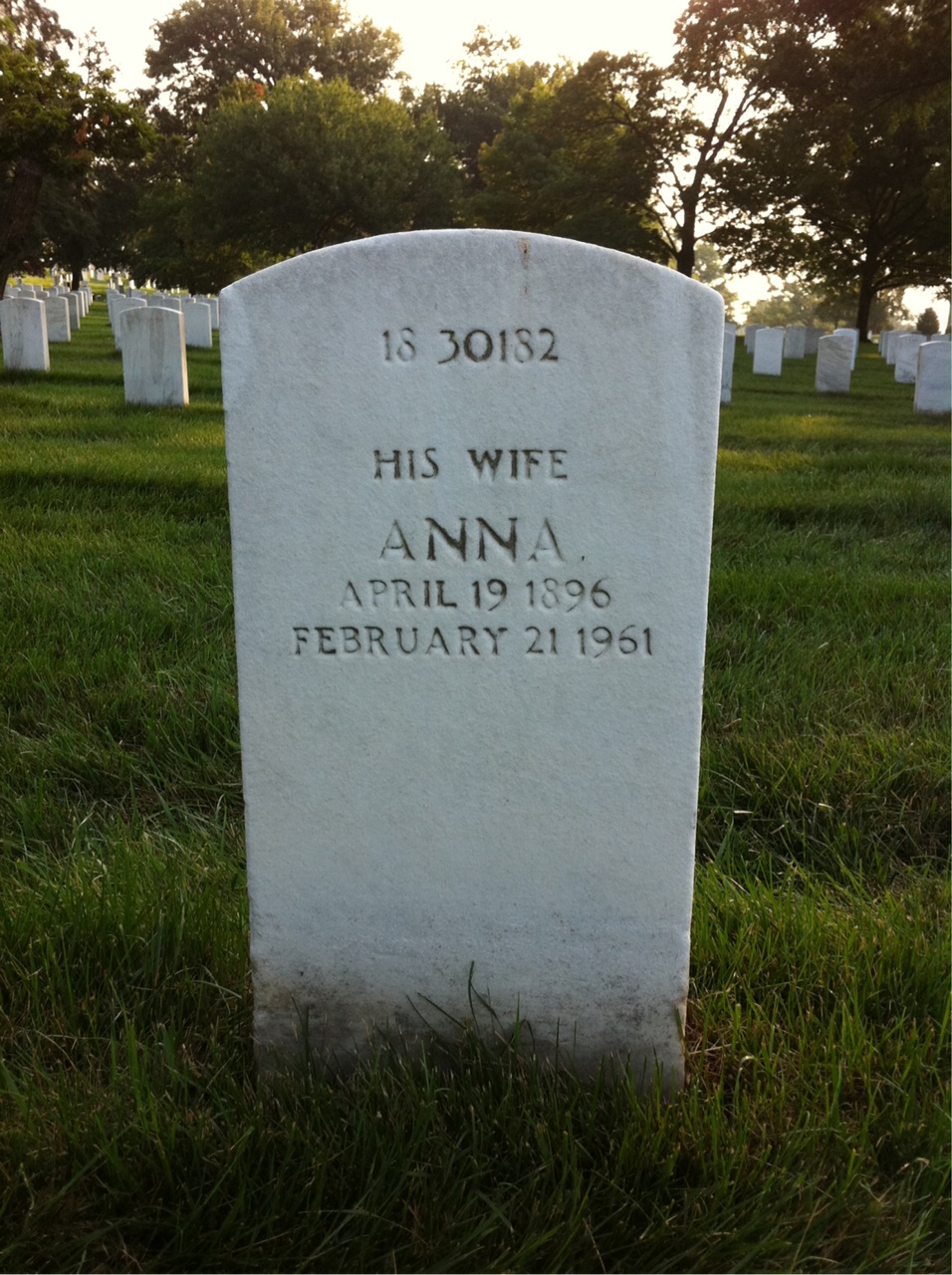 Back of headstone — Andrew Murray