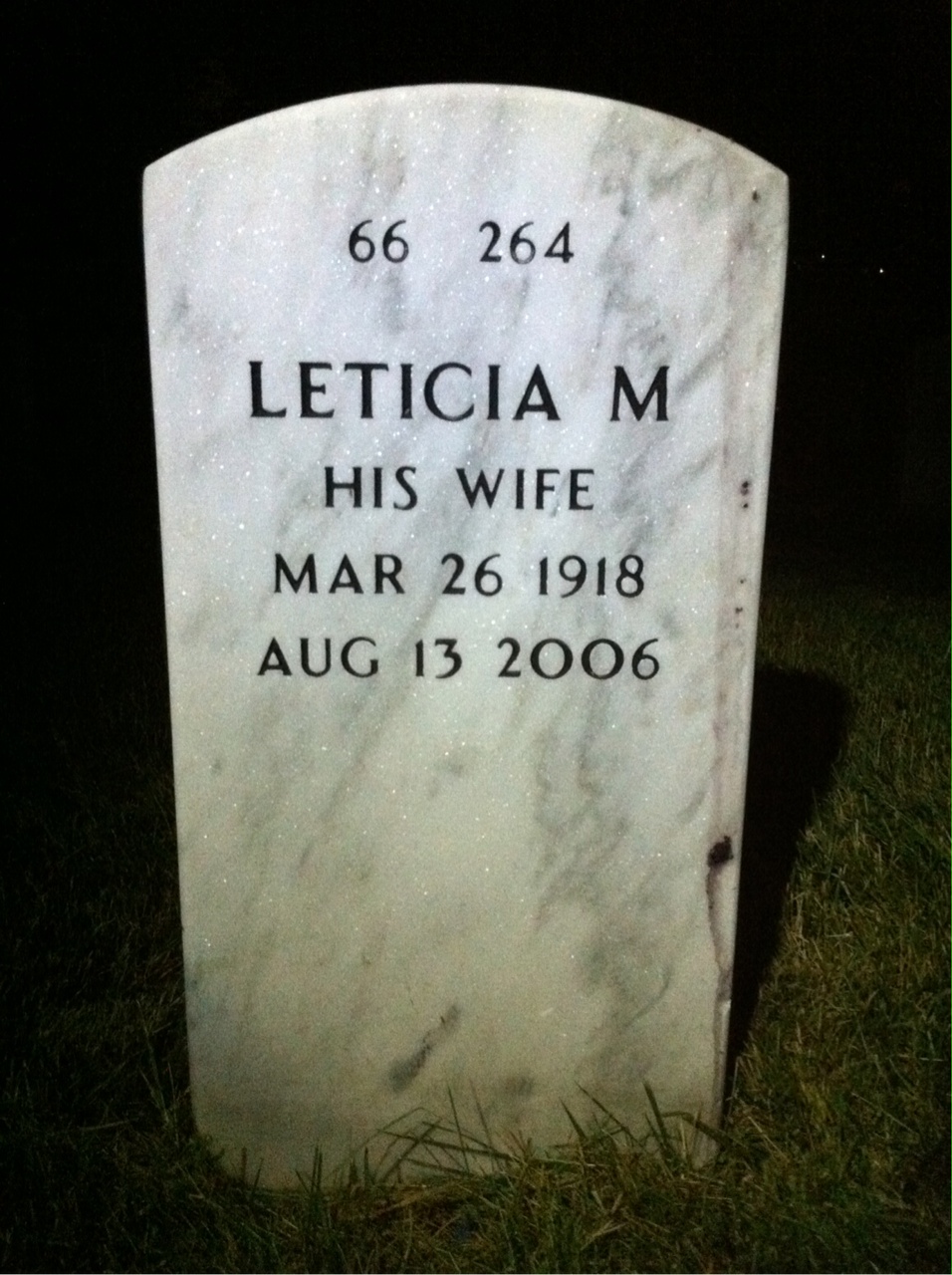 Back of headstone — Thomas O'Shea