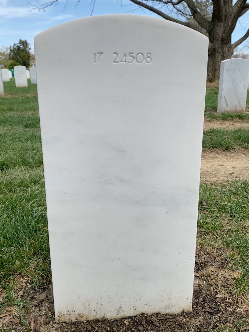 Back of headstone — Eldred Ashland