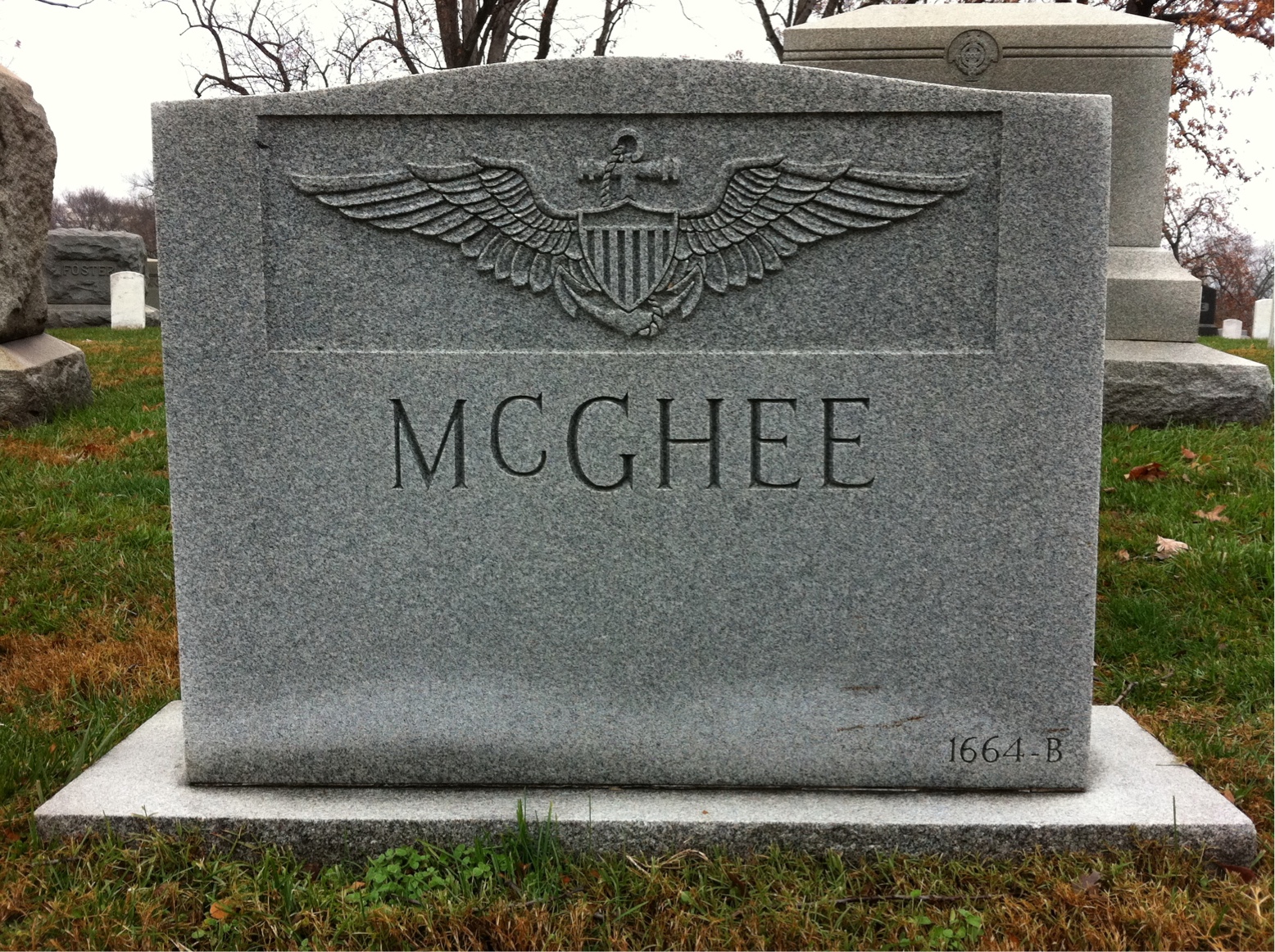 Back of headstone — James Mcghee