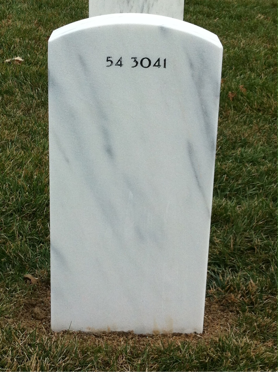 Back of headstone — Robert Mullin