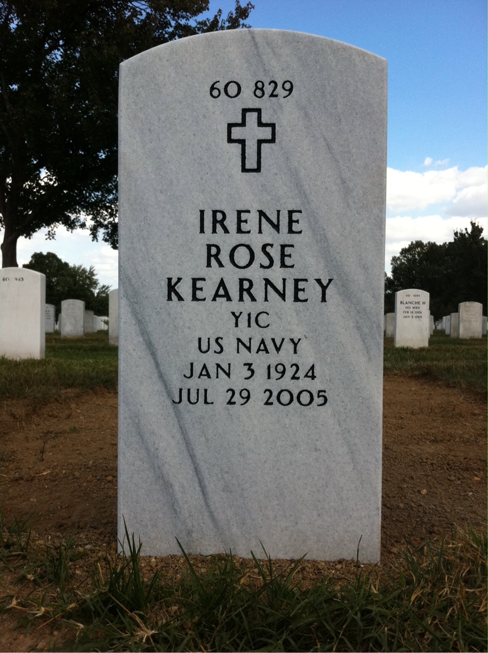 Back of headstone — John Kearney